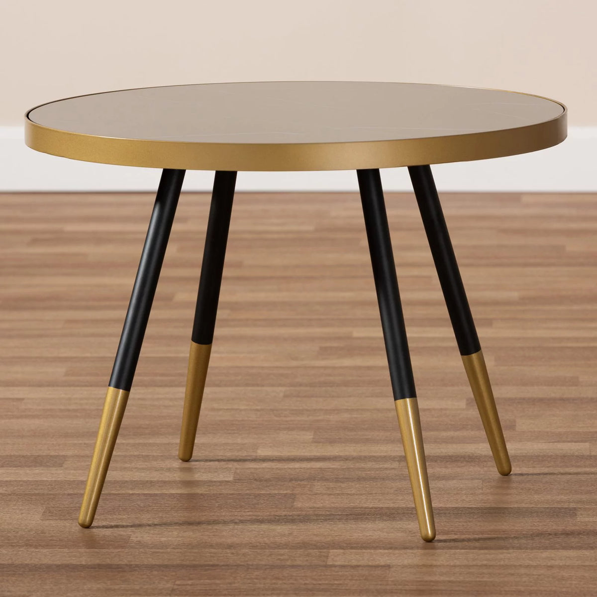 Round Marble Print Metal Coffee Table R93670