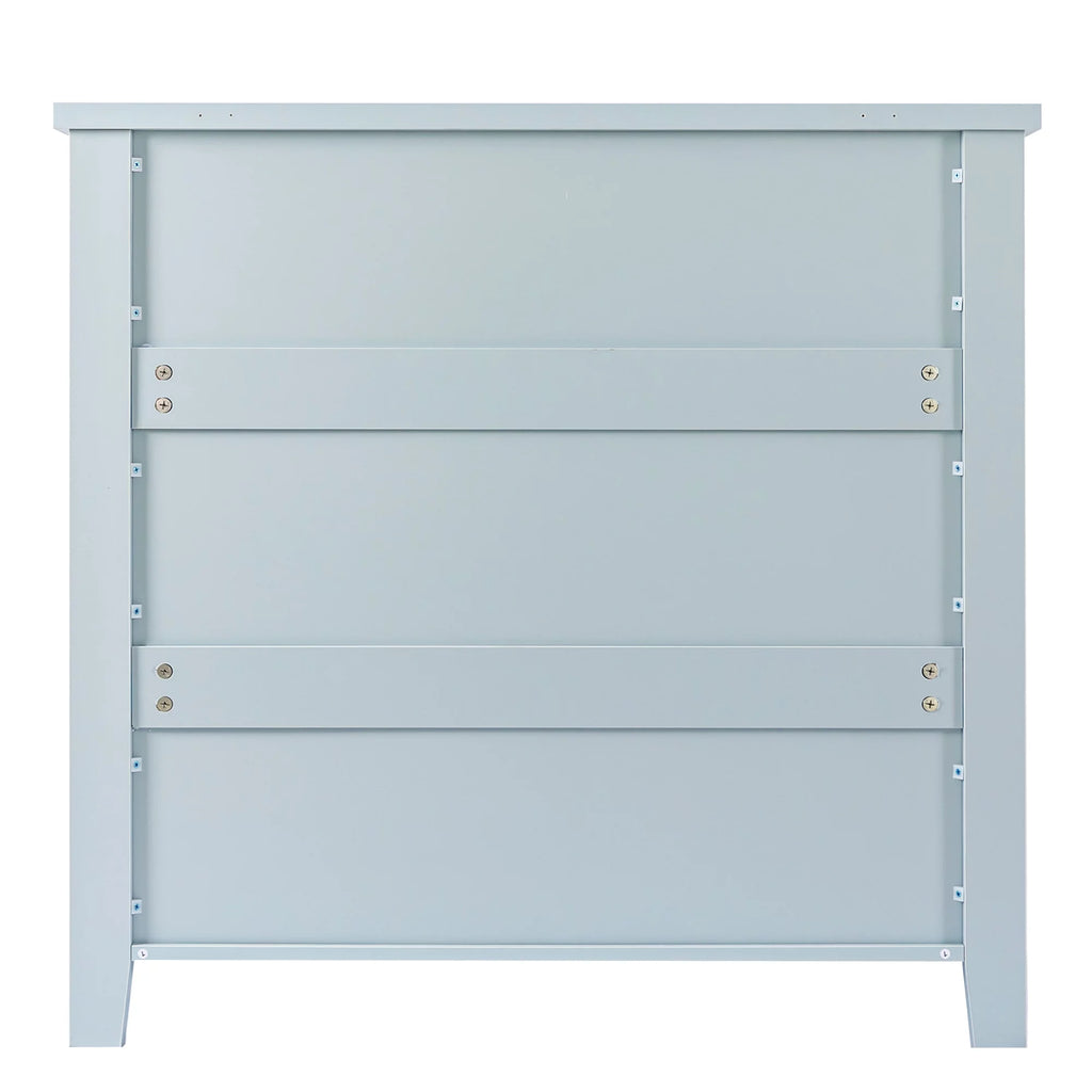 Antique Blue 4 Drawer Wooden Dresser A48526