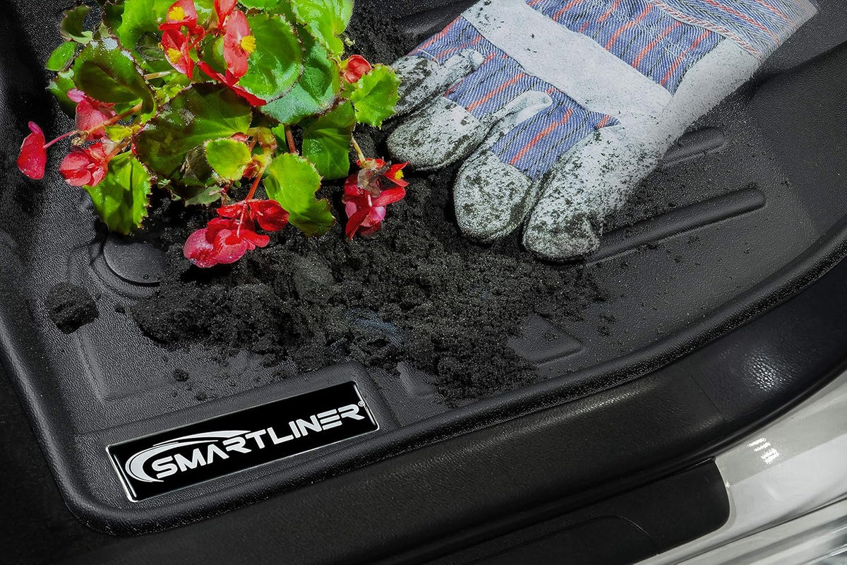 Custom Fit Floor Mats 2 Row Liner Set Black Q83724