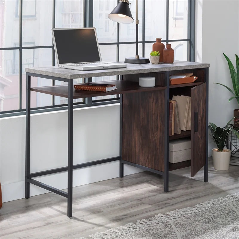 Engineered Wood and Metal Desk in Rich Walnut P967