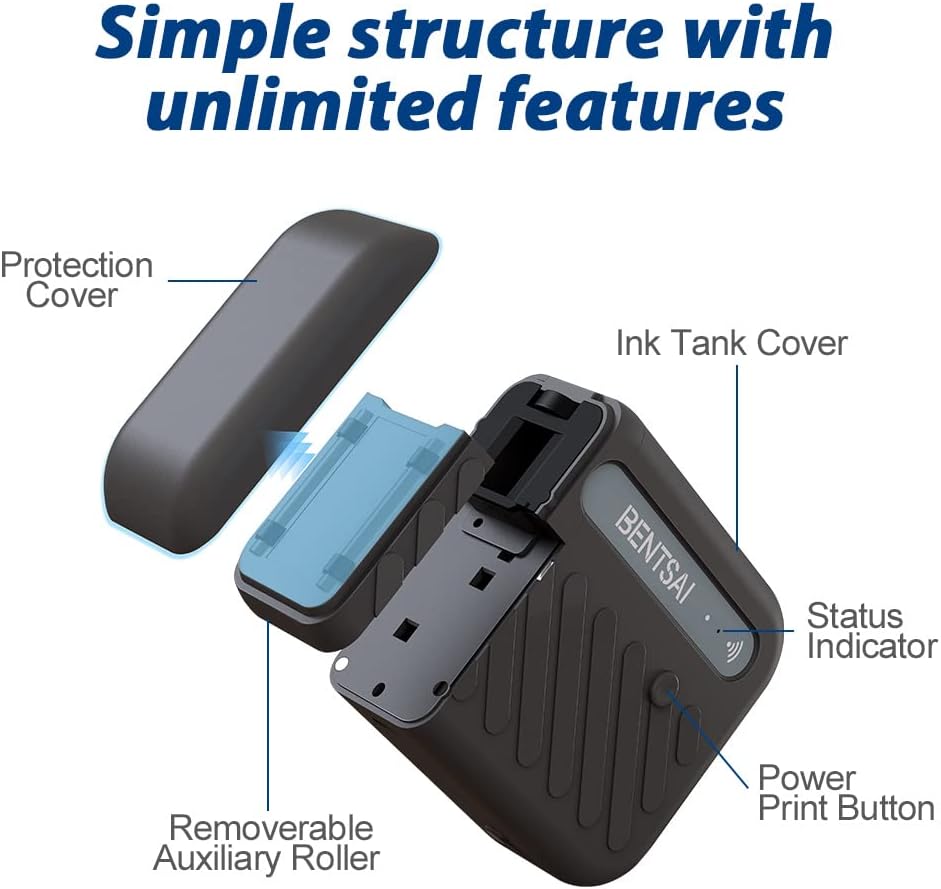 Mini Handheld WiFi Printer with iOS/Android APP (Black) Z9382