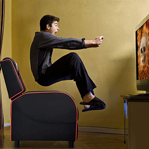 Adjustable Racing Style Massage Recliner Chair with Headrest & Lumbar Pillow P911