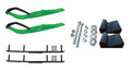 Green Razor Snowmobile Skis with 4" Round Bars Complete Kit R646169