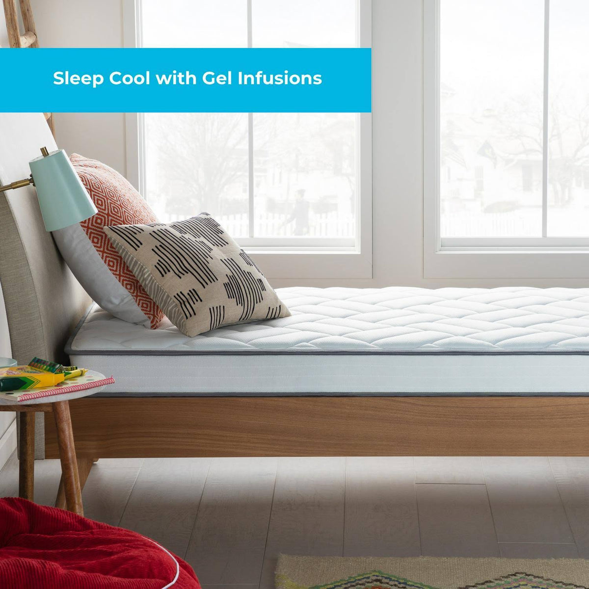 6 inch Innerspring Mattress, California King, White X169136