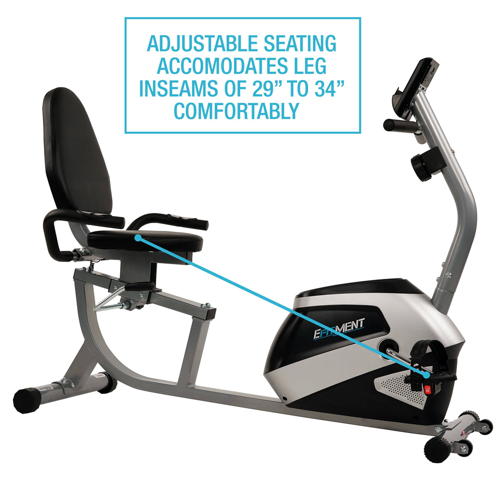 Magnetic Recumbent Exercise Bike with LCD Monitor U8802