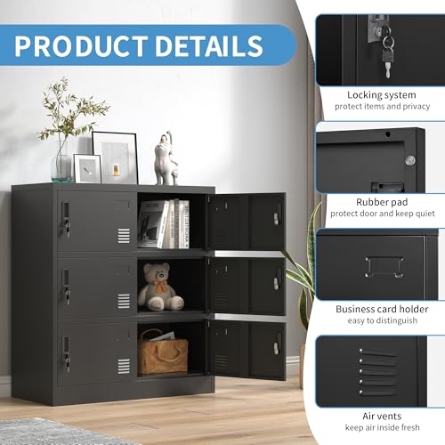 9 Door Metal Storage Locker with Locks A144864
