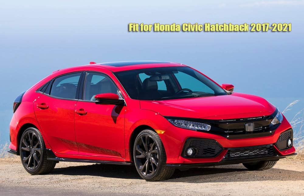 Car Window Visor Vent Shade Deflector Sun/Rain Guards for 2017-2021 Honda Civic Hatchback I2864