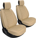 Black Leather Non-Slip Car Seat Covers Full Set H538193