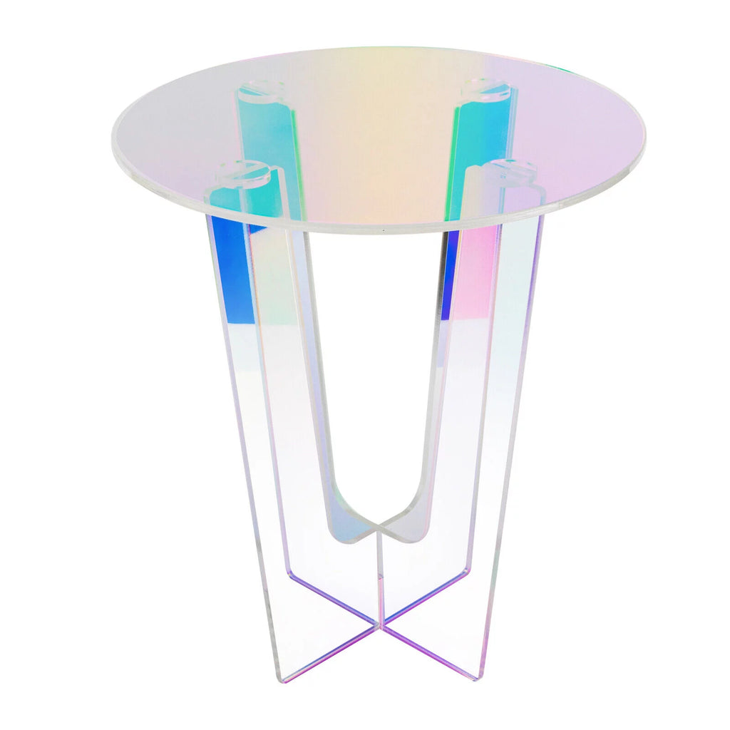 18 inch Acrylic Iridescent Side Table U12619