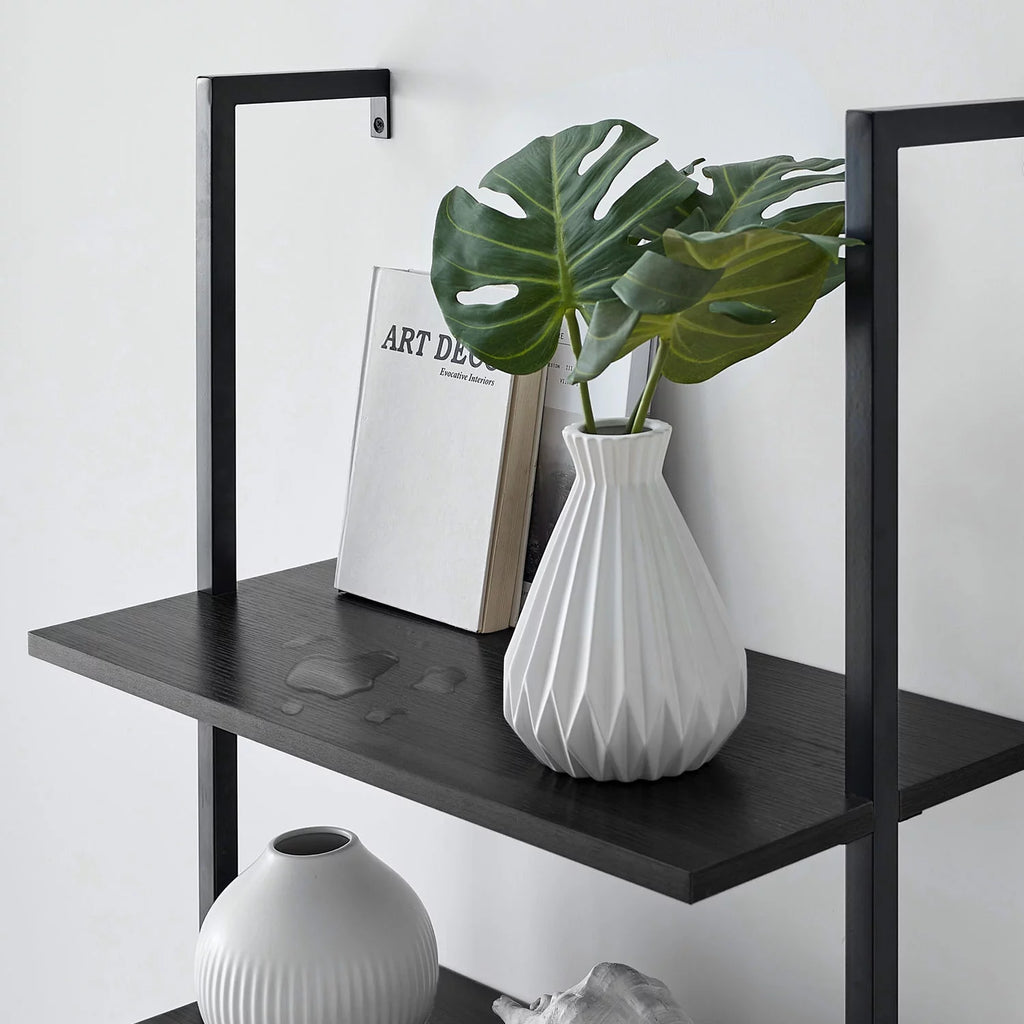 5 Tier Black Wall Mount Bookshelf Z717058