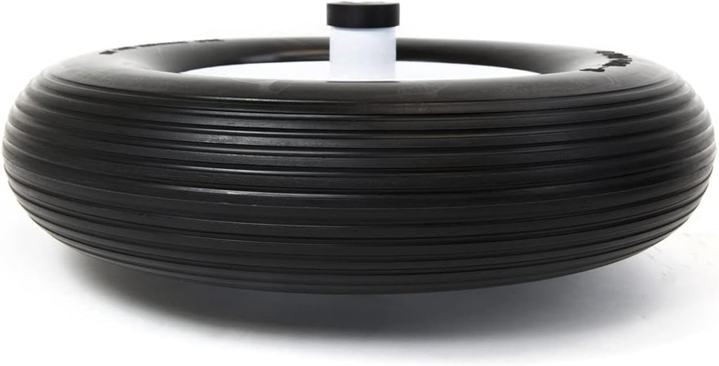 16" Flat-Free Solid Wheelbarrow Cart Wagon Non Flat Ribbed Tire 5/8" Bore Pack of 2 F6079
