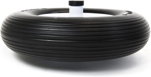 16" Flat-Free Solid Wheelbarrow Cart Wagon Non Flat Ribbed Tire 5/8" Bore Pack of 2 F6079