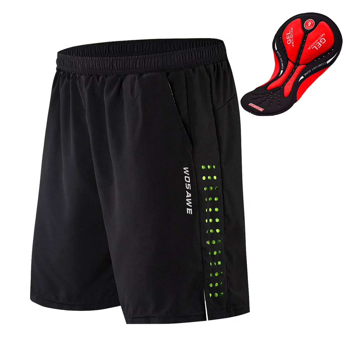 Men Bike Short with 3D Padding and Mesh Lining Breathable Quick Dry Loose-Fit Bicycle Shorts Q850586