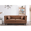 Brown Rolled Arm Sofa D50407