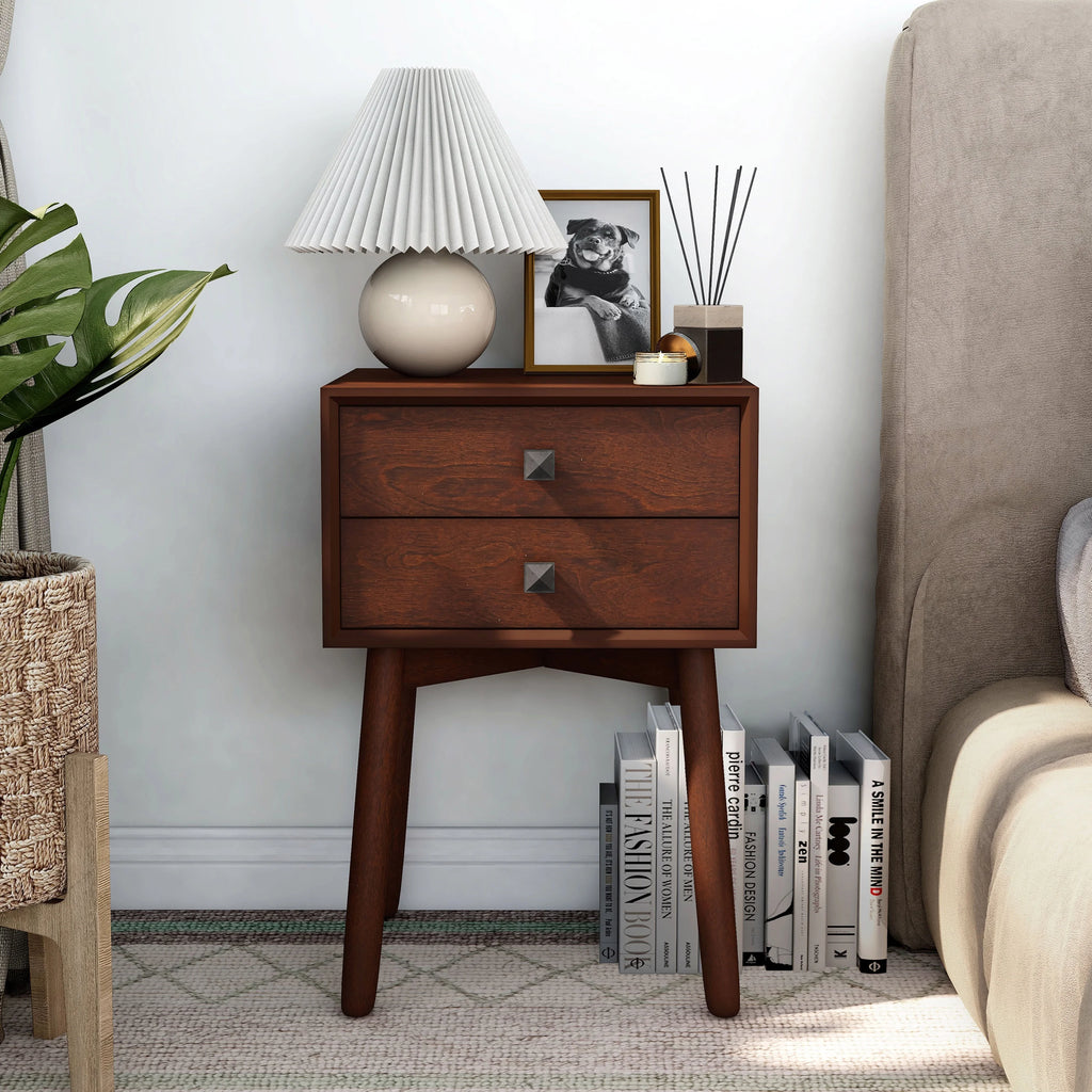 Espresso 2-Drawer Wood End Table L99958