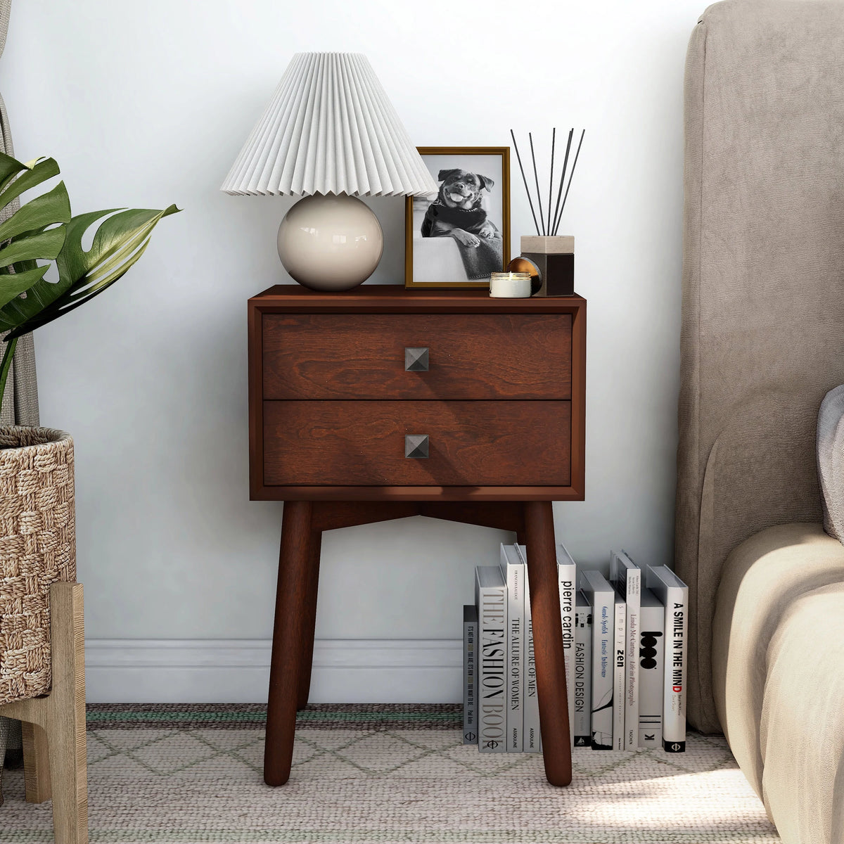 Espresso 2-Drawer Wood End Table L99958