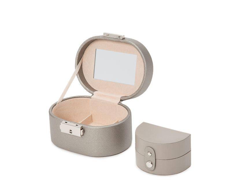 Red Saffiano Mini Oval Box I777