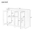 35" Tall MDF 3-door Accent Cabinet with Adjustable Shelf K867267