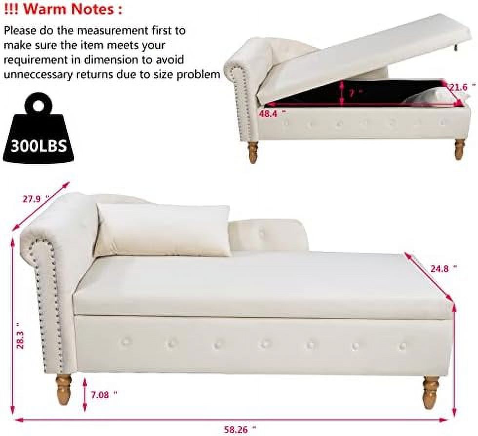 Grey Velvet Tufted Chaise Lounge Chair with Ottoman Bench F3385