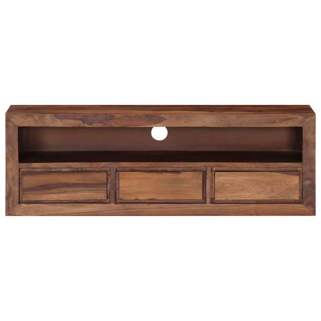 Rustic 3 Drawer TV Stand with Cable Outlet Q787267