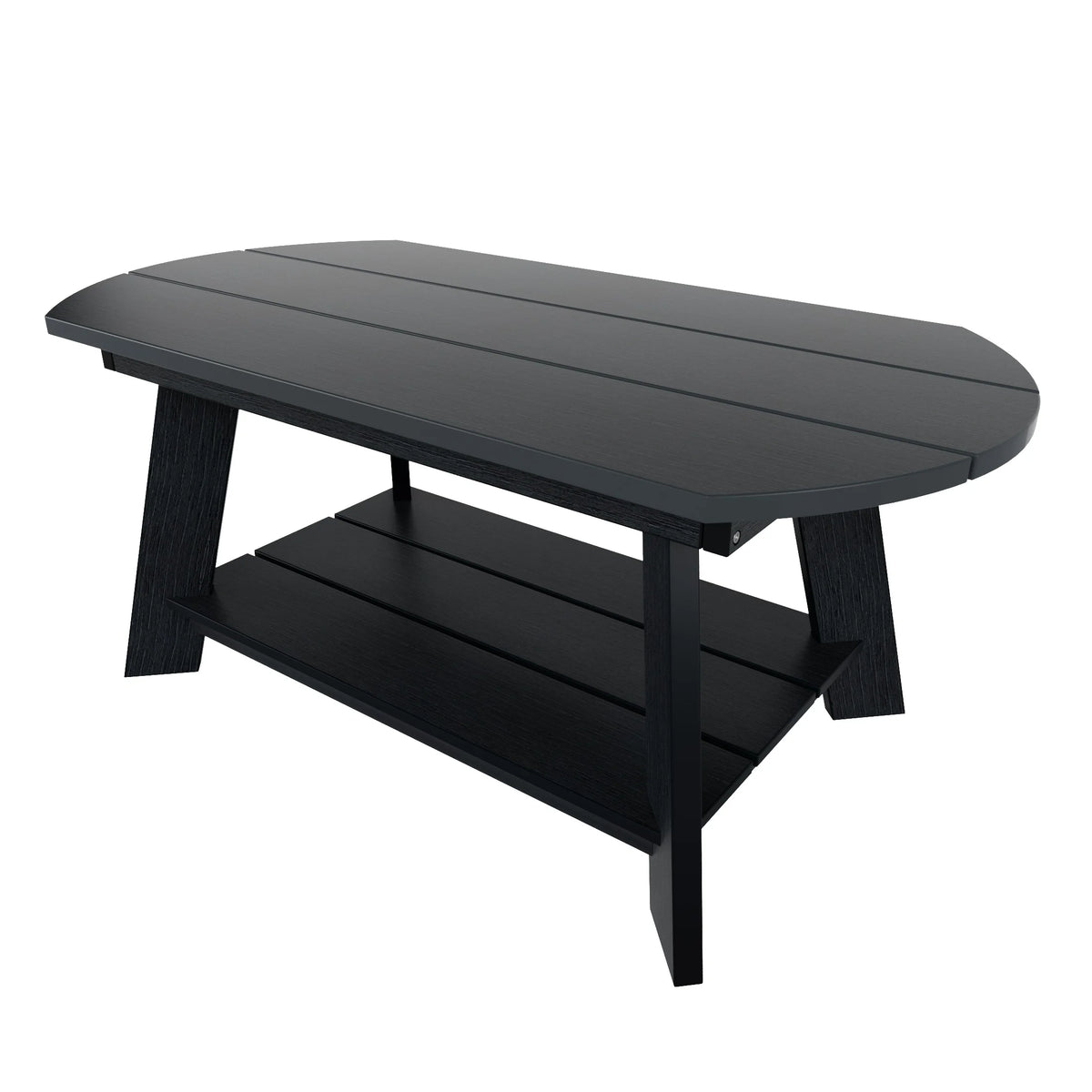 Black 3-Piece Outdoor Coffee Table and Side Table Set A657