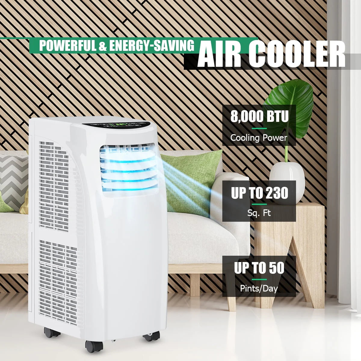 8000BTU Portable Air Conditioner & Dehumidifier E489937