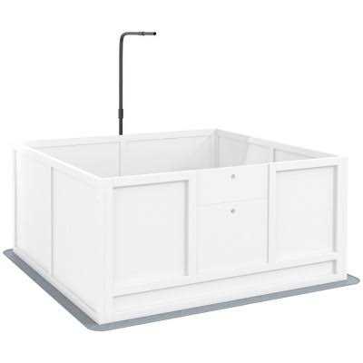 Dog Playpen with Pee Pad and Adjustable Height Door J7714