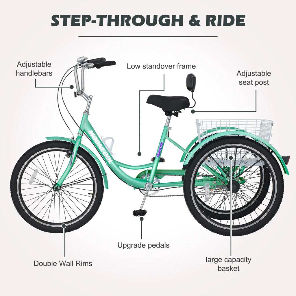 24 Single Speed Tricycle with Basket D631745