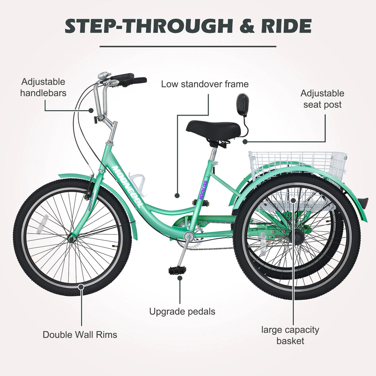 24 Single Speed Tricycle with Basket D631745