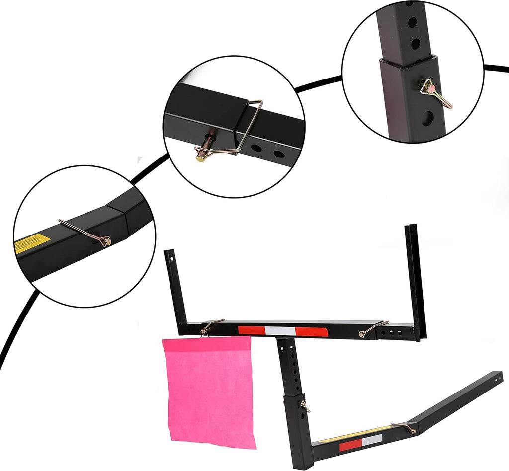Adjustable Steel Pick Up Truck Bed Hitch Extender Rack Pack of 2 N1759