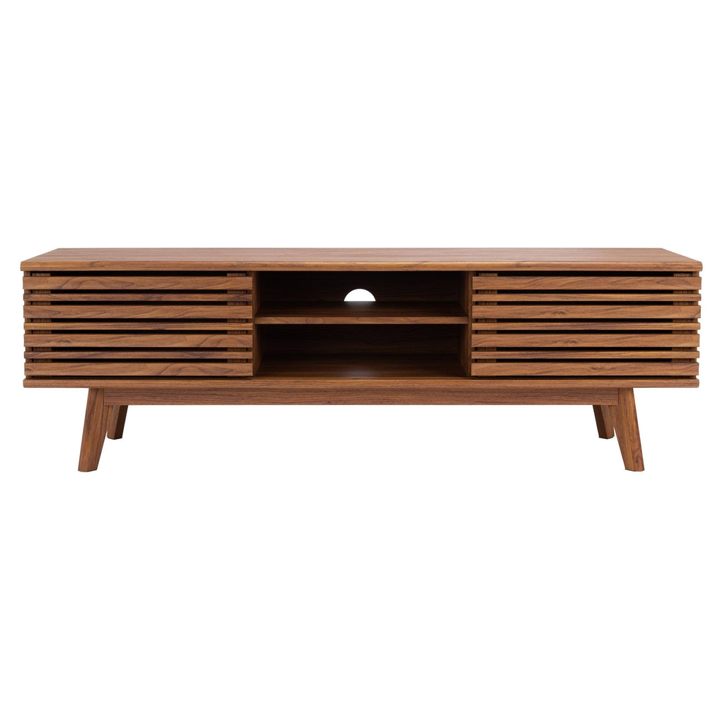Walnut 2-Shelf Media Stand R884758