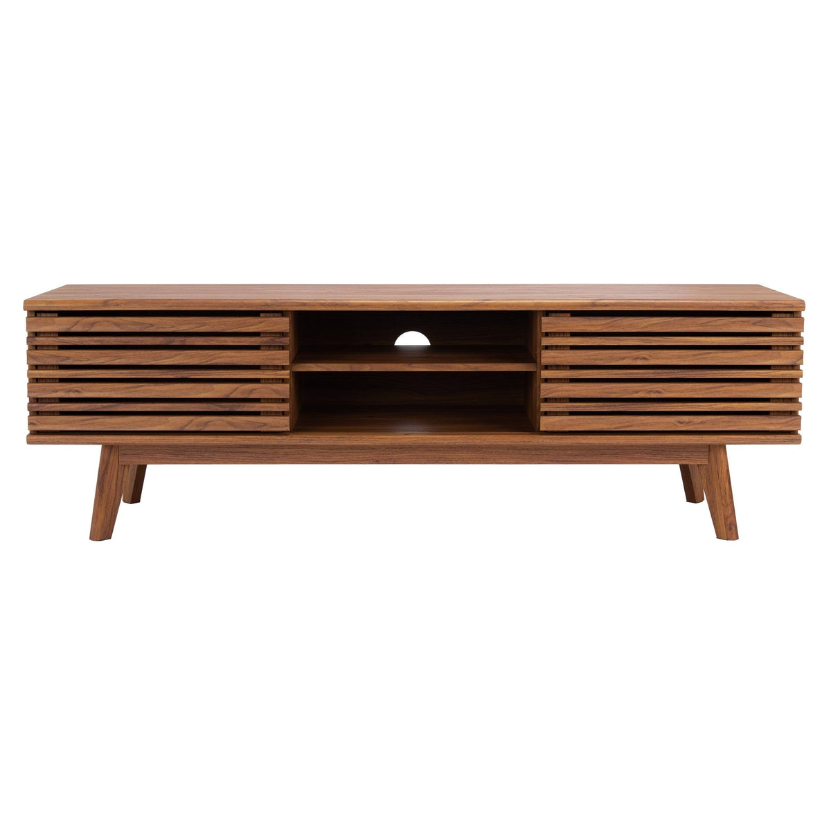 Walnut 2-Shelf Media Stand R884758