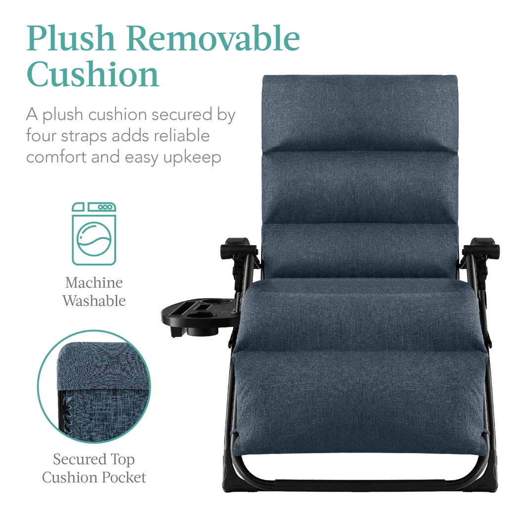 Oversized Zero Gravity Folding Recliner with Cushion M760290