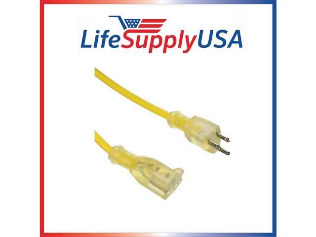 Heavy-Duty Extension Cord, 200 ft, Yellow R74719