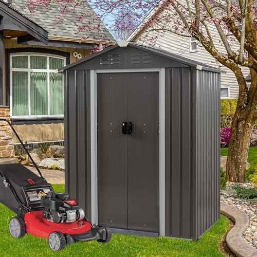 5 x 3 FT Metal Outdoor Storage Shed with Lockable Door R2735