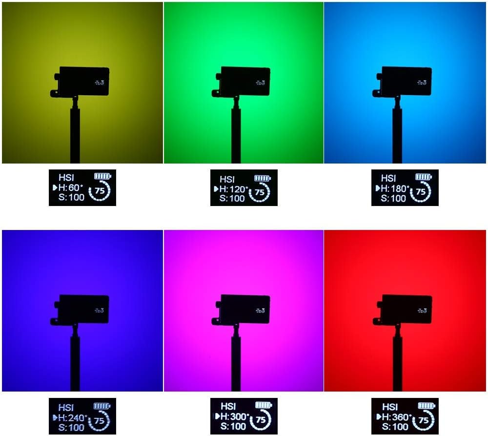 RGB LED Video Light with 2500k-8500k Color Range S736865