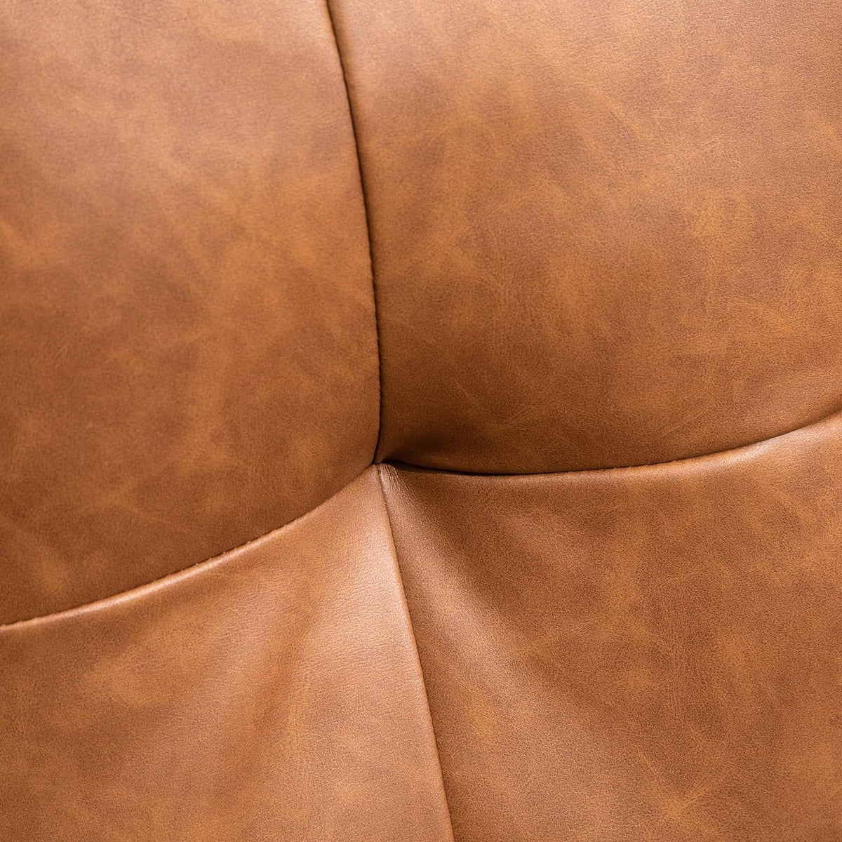 Brown 2-Seater PU Leather Loveseat J489