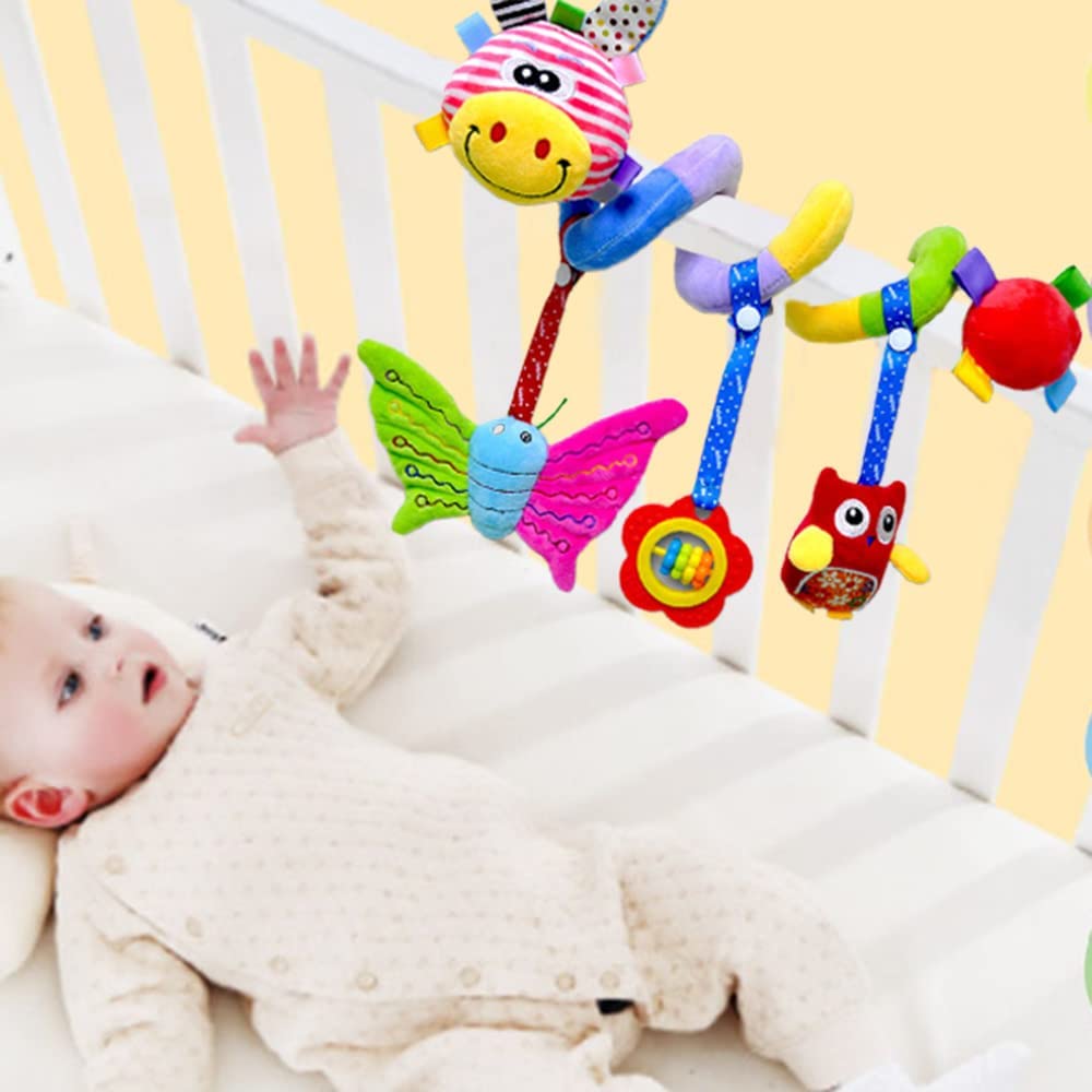 Baby Spiral Plush Toys, Hanging Toys Stroller Rattle Toy R9829