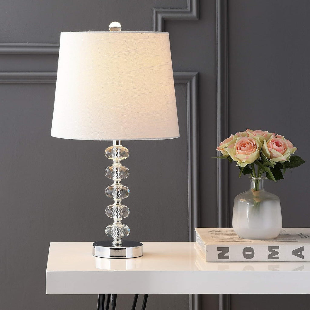 Clear/Chrome Glass/Metal LED Lamp P1631