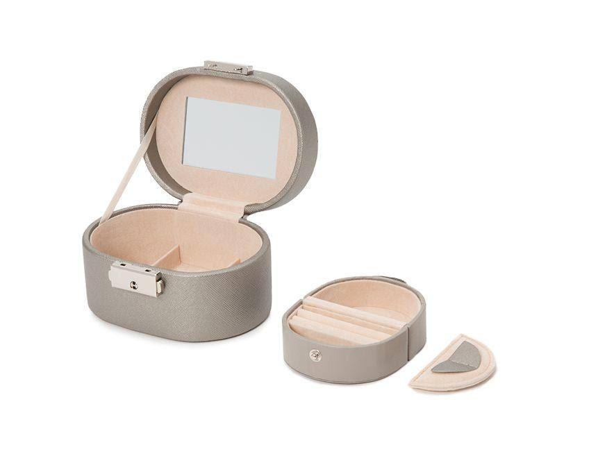 Red Saffiano Mini Oval Box I777