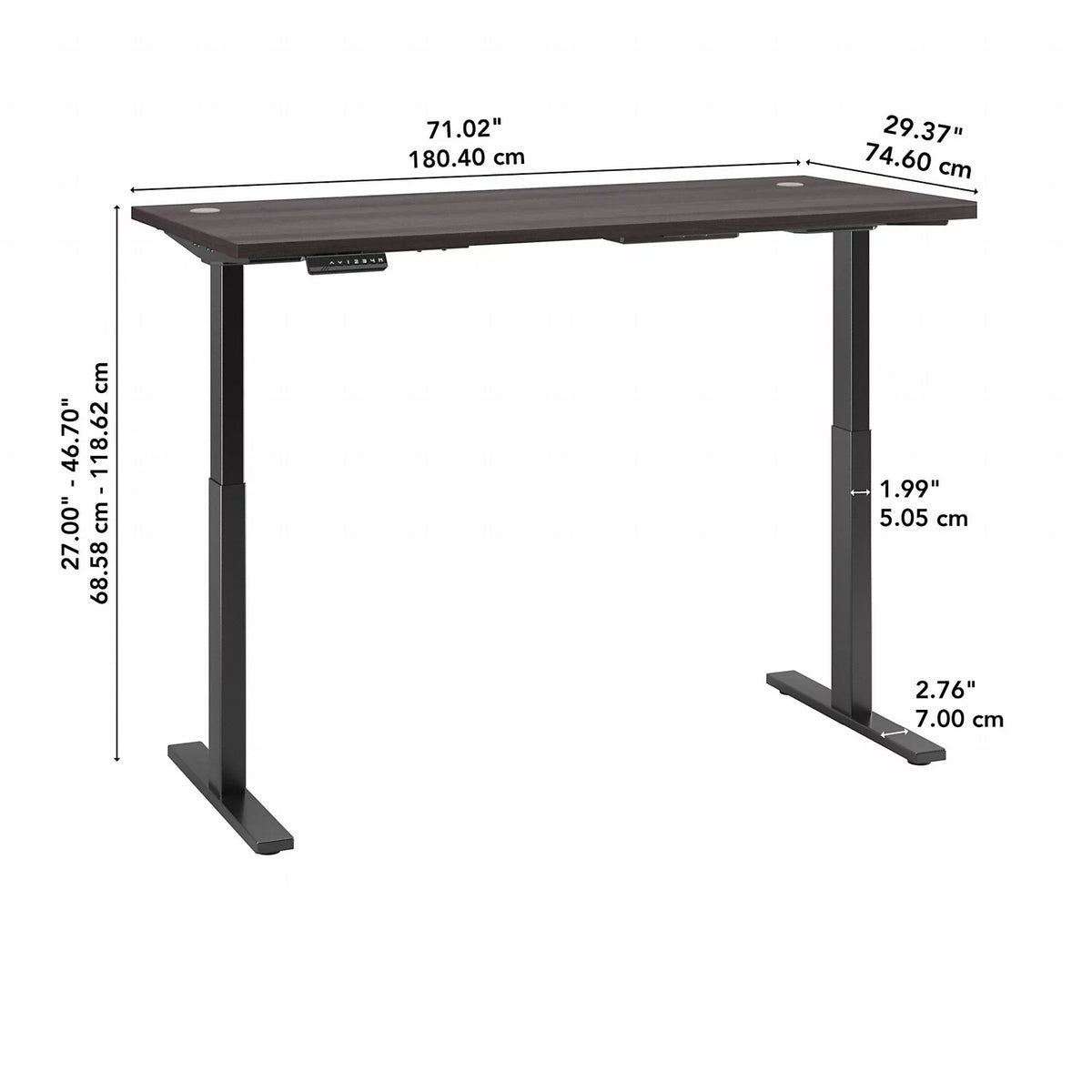 72 x 30 in. Height Adjustable Standing Desk X5189