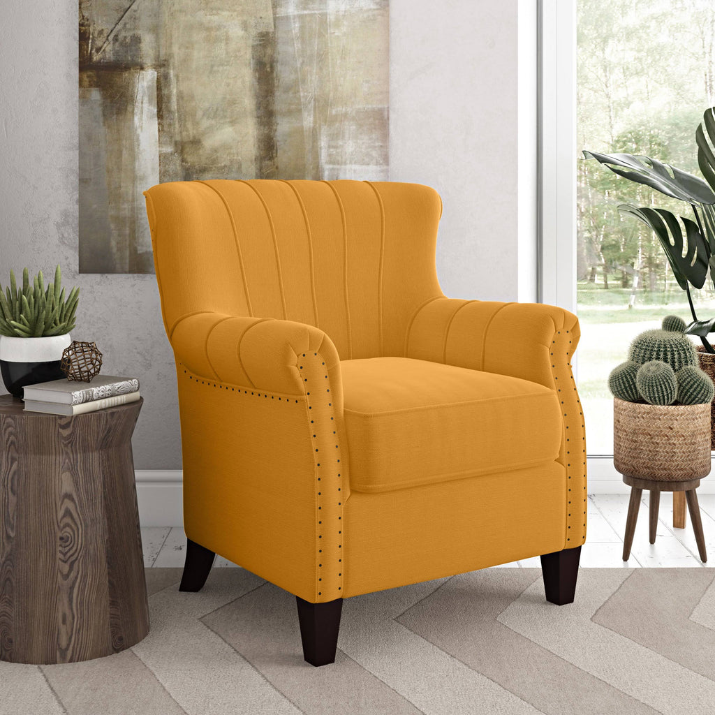 Soft Red Linen Armchair H38346