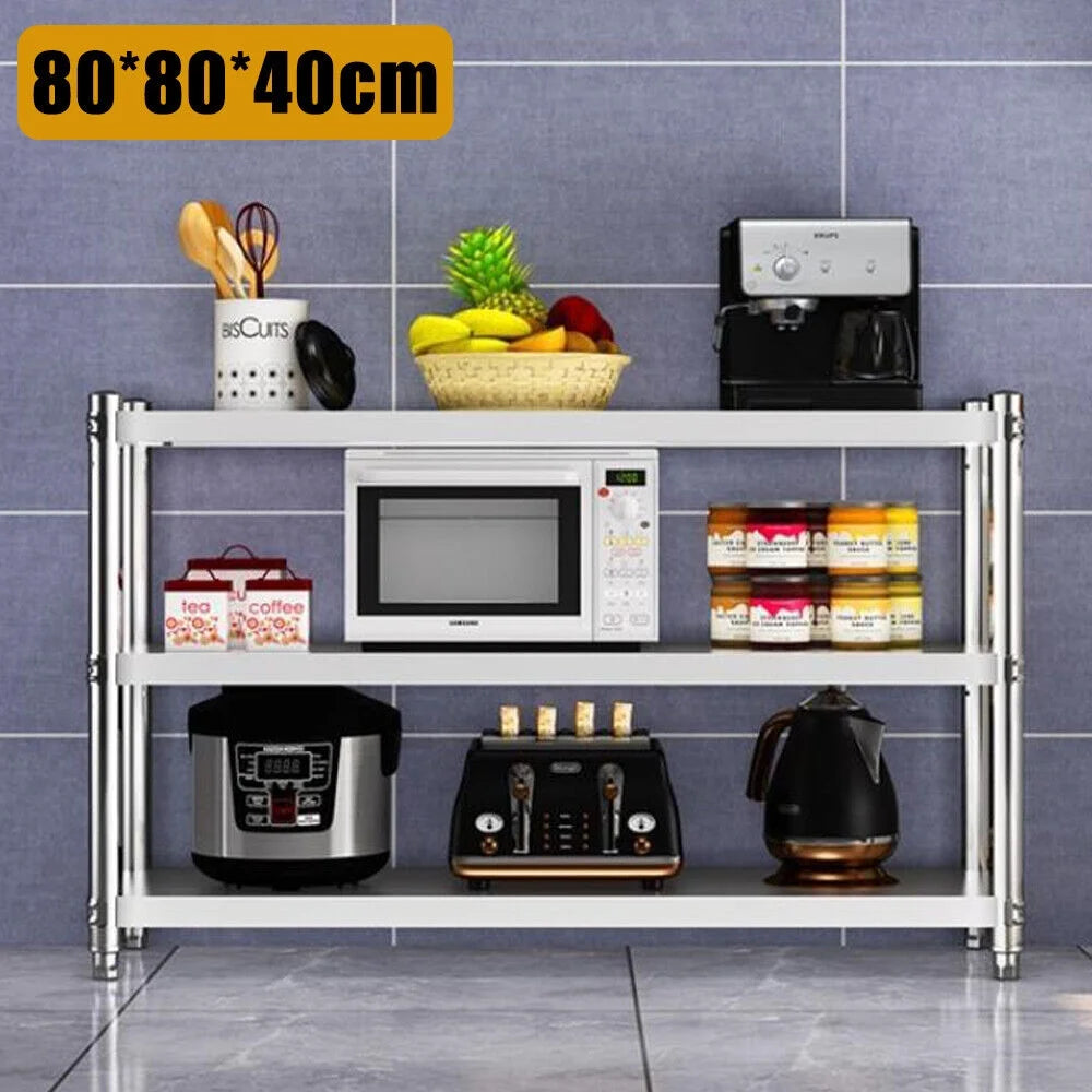 3 Layer Stainless Steel Shelves Unit Kitchen Storage Organizer V33413