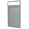 Silver 1-Door Enclosed Vinyl Bulletin Board B49653