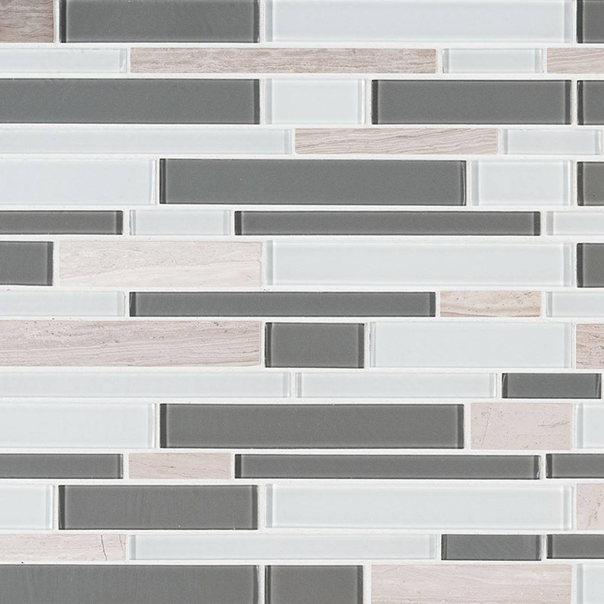 Gray Cliff 12x22 Glass Mosaic Sheet O945789