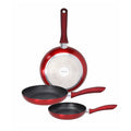 Red 3 Pans Set 20-24-28cm J487