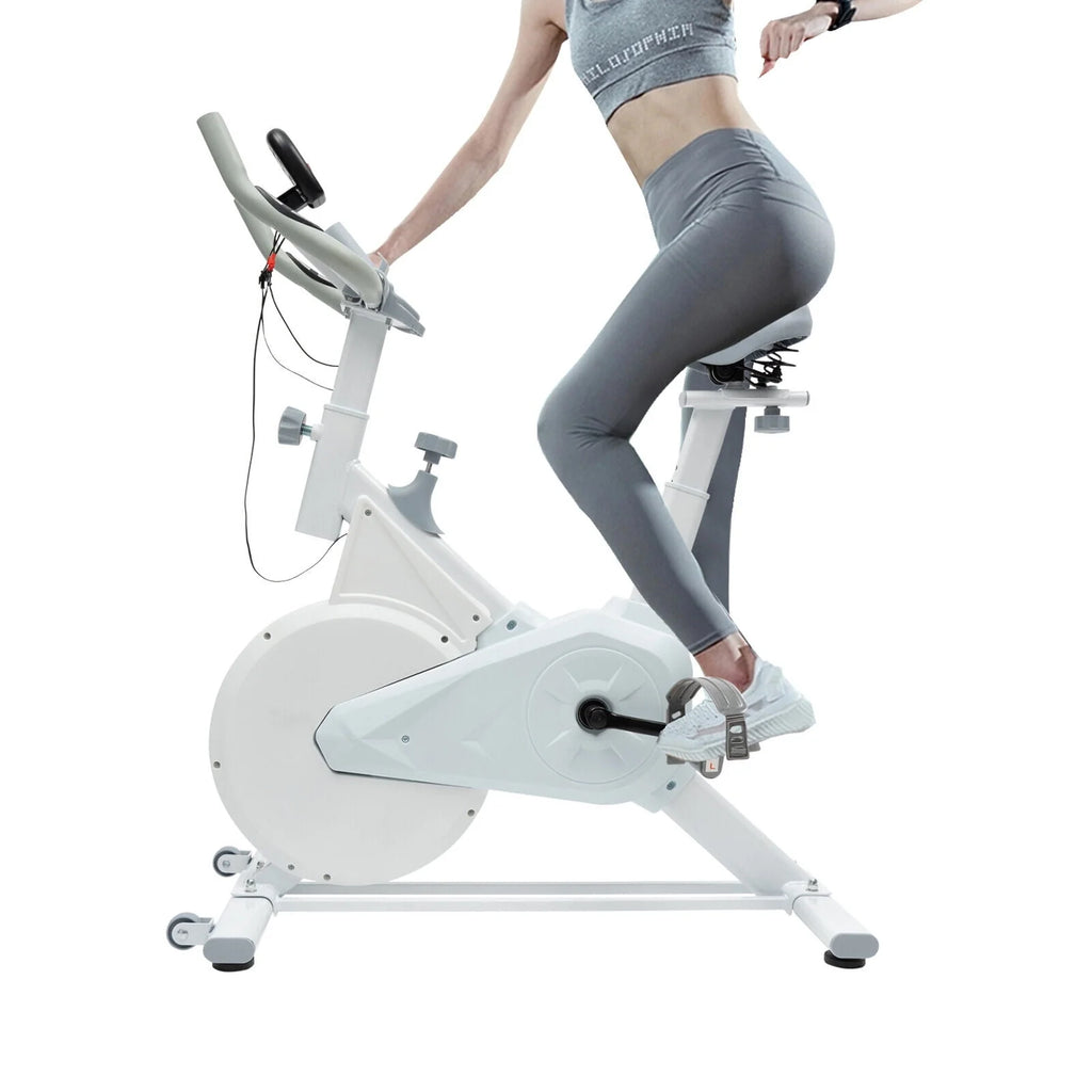 Indoor Cycling Exercise Bike White P769