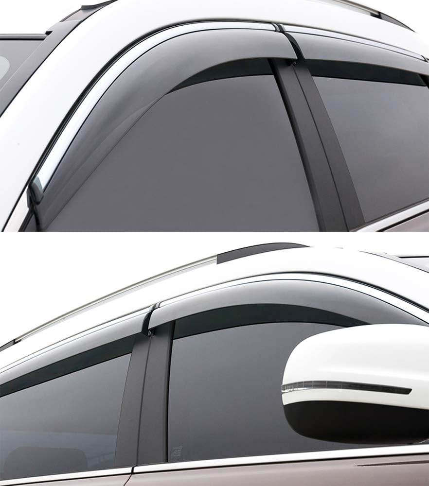 Car Window Visor Vent Shade Deflector Sun/Rain Guards for 2017-2021 Honda Civic Hatchback I2864