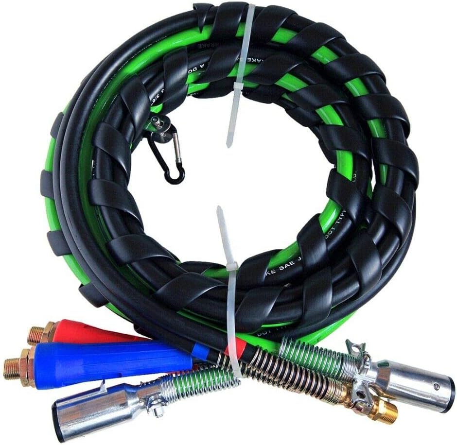 12 Ft 3-in-1 ABS Electrical and Rubber Air Line Hose Assemblies D689