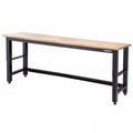 8 ft. Adjustable Height Solid Wood Top Workbench in Black B3355